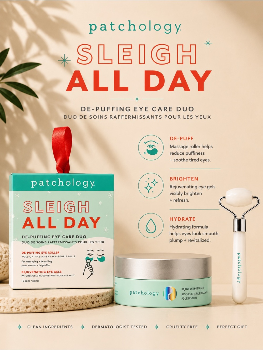Patchology Sleigh All Day De-Puffing Eye Care Duo